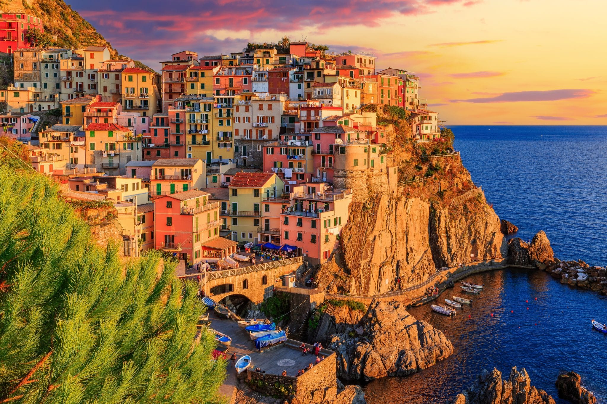 The colorful cliffside villages of the Cinque Terre, Liguria, Italy